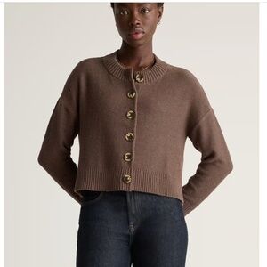 Quince 100% Organic Cotton Cropped Cardigan